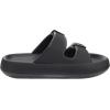 imageBRONAX Pillow Slippers for Women and Men  Adjustable Double Buckle Shower Slides  Cushioned Thick Sole SandalsY15  All Black