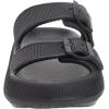 imageBRONAX Pillow Slippers for Women and Men  Adjustable Double Buckle Shower Slides  Cushioned Thick Sole SandalsY15  All Black