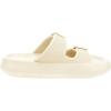imageBRONAX Pillow Slippers for Women and Men  Adjustable Double Buckle Shower Slides  Cushioned Thick Sole SandalsY15  Beige