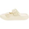 imageBRONAX Pillow Slippers for Women and Men  Adjustable Double Buckle Shower Slides  Cushioned Thick Sole SandalsY15  Beige