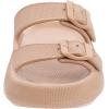 imageBRONAX Pillow Slippers for Women and Men  Adjustable Double Buckle Shower Slides  Cushioned Thick Sole SandalsY15  Brown