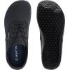 imageWHITIN Mens Wide Canvas Barefoot Sneakers  Zero Drop Sole  Minimalist FootwearW87  All Black