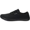 imageWHITIN Mens Wide Canvas Barefoot Sneakers  Zero Drop Sole  Minimalist FootwearW87  All Black