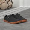 imageWHITIN Mens Wide Canvas Barefoot Sneakers  Zero Drop Sole  Minimalist FootwearW87  Black Gum