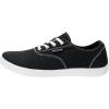 imageWHITIN Mens Wide Canvas Barefoot Sneakers  Zero Drop Sole  Minimalist FootwearW87  Black White