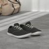 imageWHITIN Mens Wide Canvas Barefoot Sneakers  Zero Drop Sole  Minimalist FootwearW87  Black White