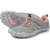 imageWHITIN Womens Minimalist Barefoot Shoes Zero Drop Trail Running Five Fingers Size Wide Toe Box Ladies Sneakers Runner RedW30  PinkGrey