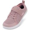 imageWHITIN LittleBig Kid Barefoot Shoes  BoysGirls Laceup Minimalist Sneakers  Wide Toe Box  Natural Flexible FitW8k6  Rose