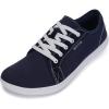 imageWHITIN Mens Canvas Barefoot Shoes  Wide ToeBox  ZeroDrop SoleW81 V2  Dark Blue