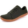 imageWHITIN Mens Fashion Barefoot Knit Minimalist Sneakers Wide Width fit Zero Drop Sole Size 10511 Minimus Casual Outdoor Shoes Walking Green 44