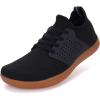 imageWHITIN Mens Wide Minimalist Barefoot Sneakers  Zero Drop  Midfoot StabilityW85 Classic Black Gum