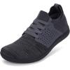 imageWHITIN Mens Wide Minimalist Barefoot Sneakers  Zero Drop  Midfoot StabilityW85 Cool Grey