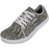 imageWHITIN Womens Canvas Barefoot Shoes  Wide Width Minimalist Sneakers  Classic Fit Low TopW81v2  Canvas Beige Stripes