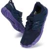 imageWHITIN Womens Minimalist Barefoot Shoes Zero Drop Trail Running Five Fingers Size Wide Toe Box Ladies Sneakers Runner RedW30  Dark Blue