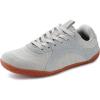 imageWHITIN Womens Wide Barefoot Sneakers  Retro TrackInspired Trainer  Zero Drop LifestyleBeige Grey