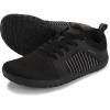 imageWHITIN Womens Wide Barefoot Trail Running Shoes  Minimalist Hiking Footwear  Zero Drop  Flexible TractionAll Black