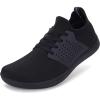 imageWHITIN Womens Wide Minimalist Barefoot Shoes  Zero Drop SoleW85  All Black