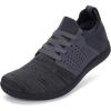 imageWHITIN Womens Wide Minimalist Barefoot Shoes  Zero Drop SoleW85  Dark Grey