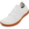 imageWHITIN Womens Wide Minimalist Barefoot Shoes  Zero Drop SoleW85  WhiteGum