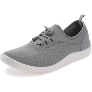 imageWHITIN Amphibious Water Shoes MenWomen  Versatility Aqua Socks  LowProfile SliponZ21  Light Grey