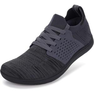 imageWHITIN Mens Wide Minimalist Barefoot Sneakers  Zero Drop  Midfoot StabilityW85 Cool Grey