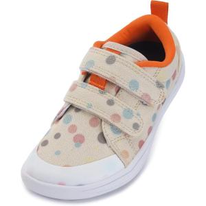 imageWHITIN ToddlerBoysGirls Barefoot Shoes  Kids Wide Width Minimalist Sneakers  Classic Canvas  Supports Natural Foot GrowthW8k8  Beige Dots