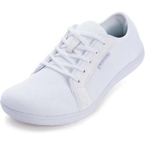 imageWHITIN Womens Minimalist Barefoot Shoes  Zero Drop Sole  Wide Width Fashion SneakerW81  All White