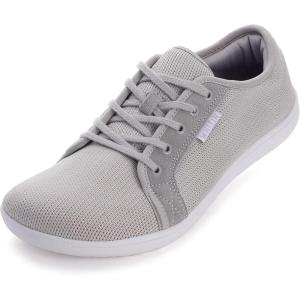 imageWHITIN Womens Minimalist Barefoot Shoes  Zero Drop Sole  Wide Width Fashion SneakerW81  Light Grey