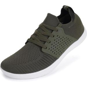imageWHITIN Womens Wide Minimalist Barefoot Shoes  Zero Drop SoleW85  Army Green