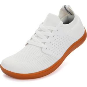imageWHITIN Womens Wide Minimalist Barefoot Shoes  Zero Drop SoleW85  WhiteGum