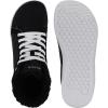 imageWHITIN Mens Barefoot Winter Shoes High Top Minimalist Sneakers Wide Toe Box Zero Drop Sole Size 11W Warm Training Fashion Walking Gym Black White 45
