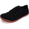 imageWHITIN Mens Slipon Minimalist Barefoot Shoes  Zero Drop Sole  Wide Toe BoxBlackGum