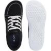 imageWHITIN Mens Wide Canvas Barefoot ampamp Minimalist Shoes  Zero Drop SoleW892  BlackWhite