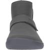 imageWHITIN Wide Toe Box Barefoot Ankle Boots for Women Zero Drop Sole Adjustable Velcro Size 8 Minimalist Fashion Short Booties Pullon Warm Cozy Leather Grey