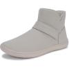 imageWHITIN Wide Toe Box Barefoot Ankle Boots for Women Minimalist Pullon Snow Booties Size 9 Zero Drop Sole Warm Winter Shoes para mujer Cutout Mini Beige
