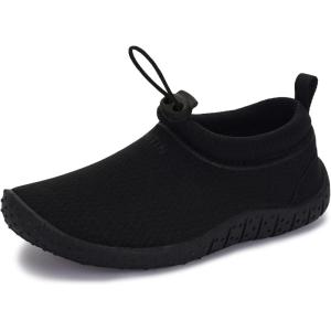 imageWHITIN LittleBig Kids Amphibious Water Shoes  Flexible Thick Sole for BoysGirlsAll Black