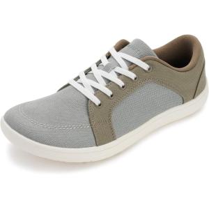 imageWHITIN Mens Wide Canvas Barefoot ampamp Minimalist Shoes  Zero Drop SoleW892  Pea Green