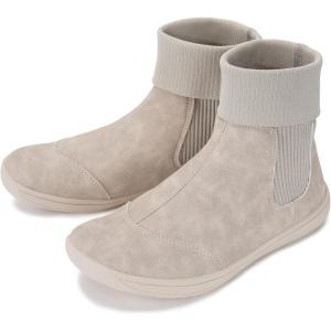 imageWHITIN Womens Wide Barefoot Chelsea Boots Minimalist Bootie Zero Drop Size 55 Flat Ankle Calf Cowboy Cowgirl Leather Shoes para mujer Pull On Beige 36
