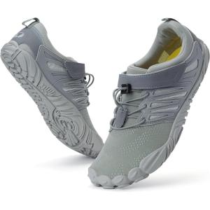 imageWHITIN Womens Minimalist Barefoot Trail Running Shoes  Wide Toe BoxW30  Grey