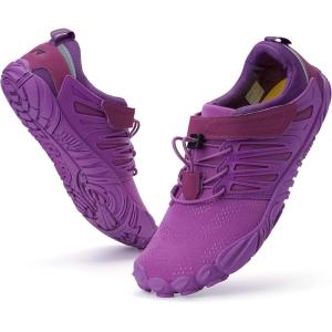 imageWHITIN Womens Minimalist Barefoot Trail Running Shoes  Wide Toe BoxW30  Purple