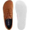 imageWHITIN Mens Wide Canvas Barefoot Sneakers  Zero Drop Sole  Minimalist FootwearW87  Light Brown