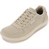 imageWHITIN Mens Wide Barefoot Shoes  Stylish Canvas Minimalist Sneakers  Zero Drop SoleW882  Beige