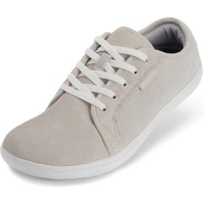 imageWHITIN Womens Genuine Leather Wide Barefoot Shoes  Footloose Minimalist Style  Zero Drop amp FlatW81v5  Beige White