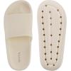 imageWHITIN Pillow Slippers for Women Non Slip  Cushioned Thick Sole Slides  Quick Drying Bathroom SandalsBeige