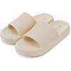 imageWHITIN Pillow Slippers for Women Non Slip  Cushioned Thick Sole Slides  Quick Drying Bathroom SandalsBeige