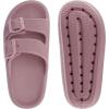 imageWHITIN Slides for Women Men Double Buckle Adjustable Thick Sole Pillow Slippers Bathroom SandalsBlush
