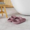 imageWHITIN Slides for Women Men Double Buckle Adjustable Thick Sole Pillow Slippers Bathroom SandalsBlush