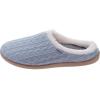 imageWHITIN Women Arch Support Fuzzy Knitted Slipper Warm Slip On House ShoesBlue