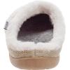 imageWHITIN Women Arch Support Fuzzy Knitted Slipper Warm Slip On House ShoesKhaki