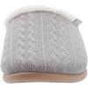 imageWHITIN Women Arch Support Fuzzy Knitted Slipper Warm Slip On House ShoesLight Grey